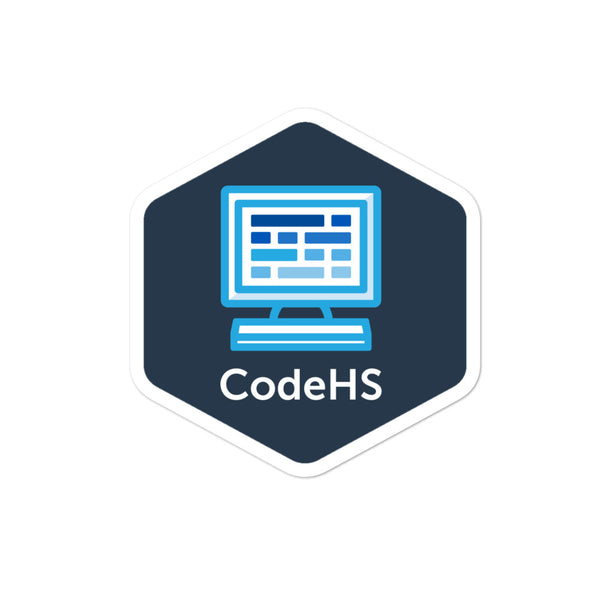 CodeHS Square Logo Blue Background Sticker