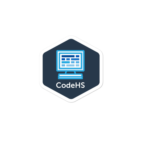 CodeHS Square Logo Blue Background Sticker