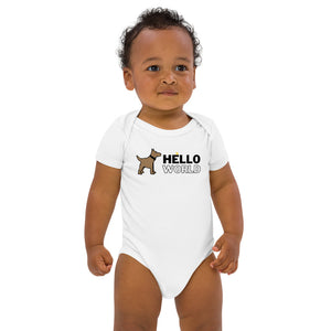 Karel 'Hello World' Organic Cotton Baby Bodysuit